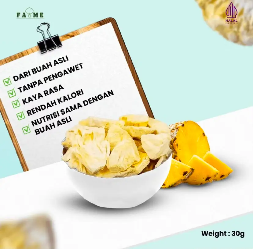 Favme Freeze Dried Pineapple - Gambar 2